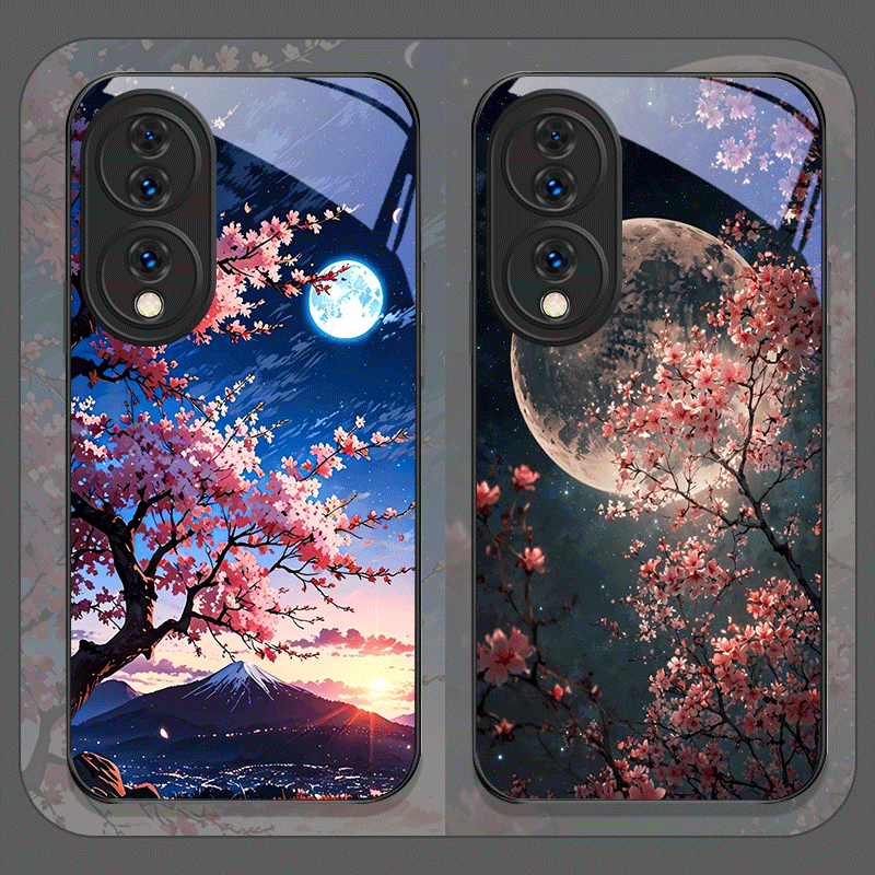 Phone Cases Honor - غطاء هاتف من الزجاج المقوى بتصميم
