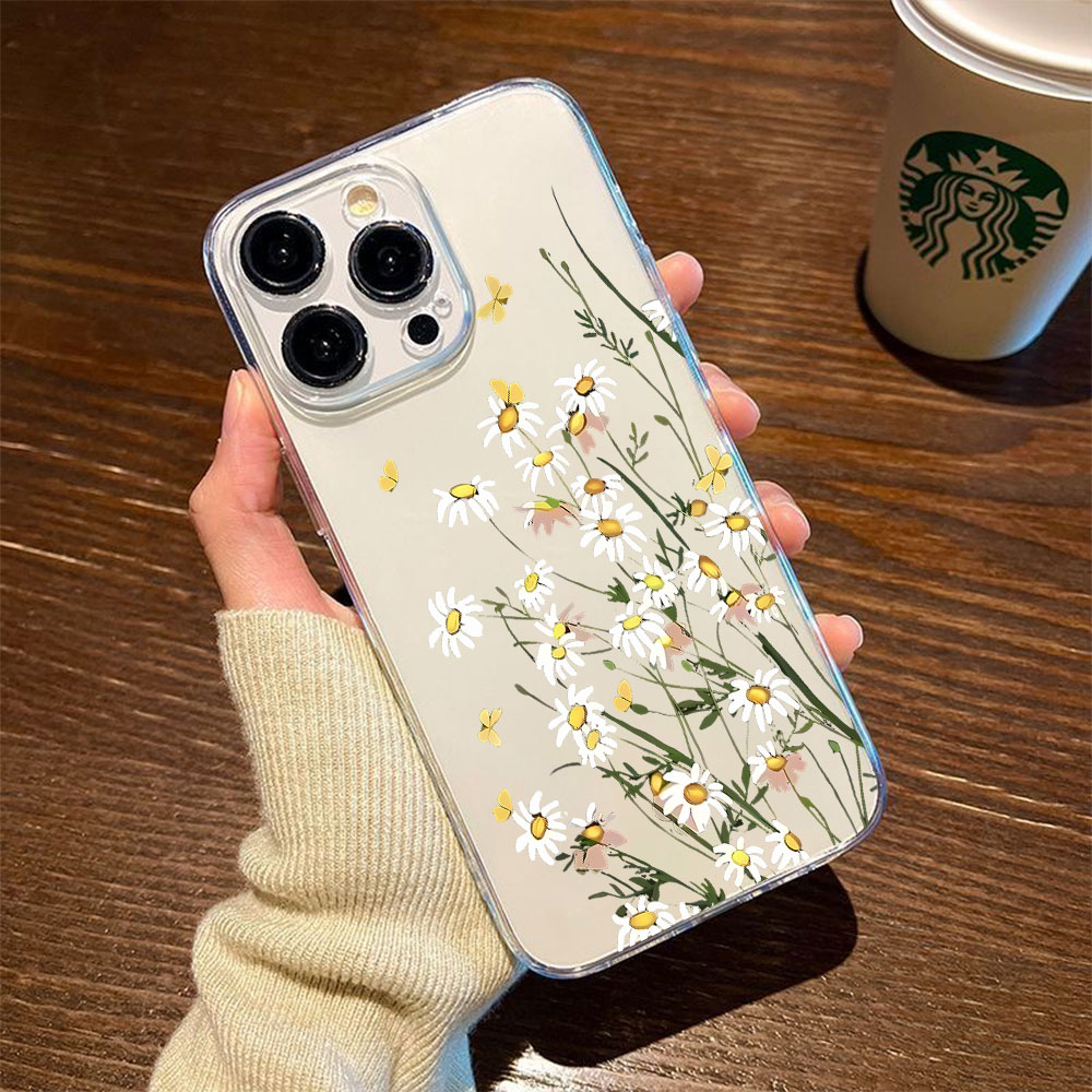 Phone Cases For Iphone 16 - غطاء هاتف جديد بتصميم زهرة الأقحوان