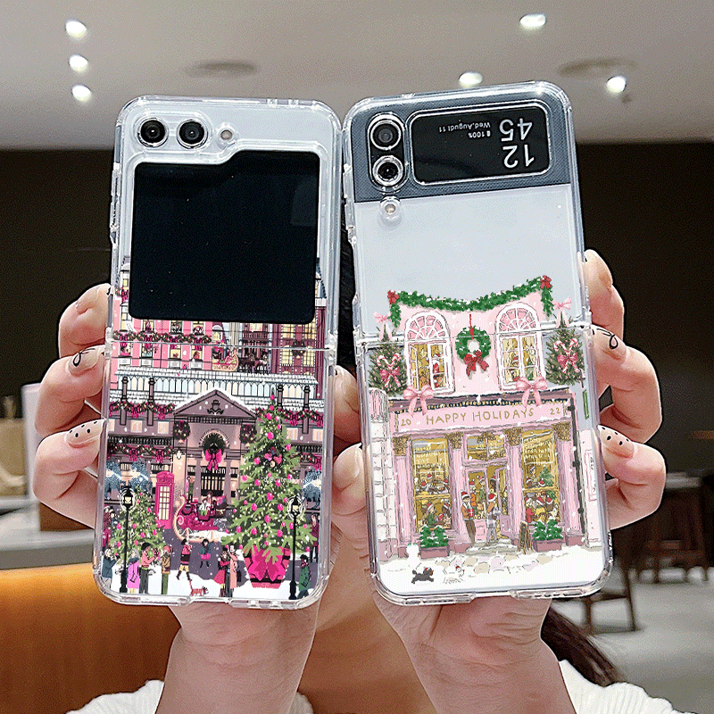 Phone Cases Z Fold 5 - المبنى الريفية مشهد الثلوج عيد الميلاد