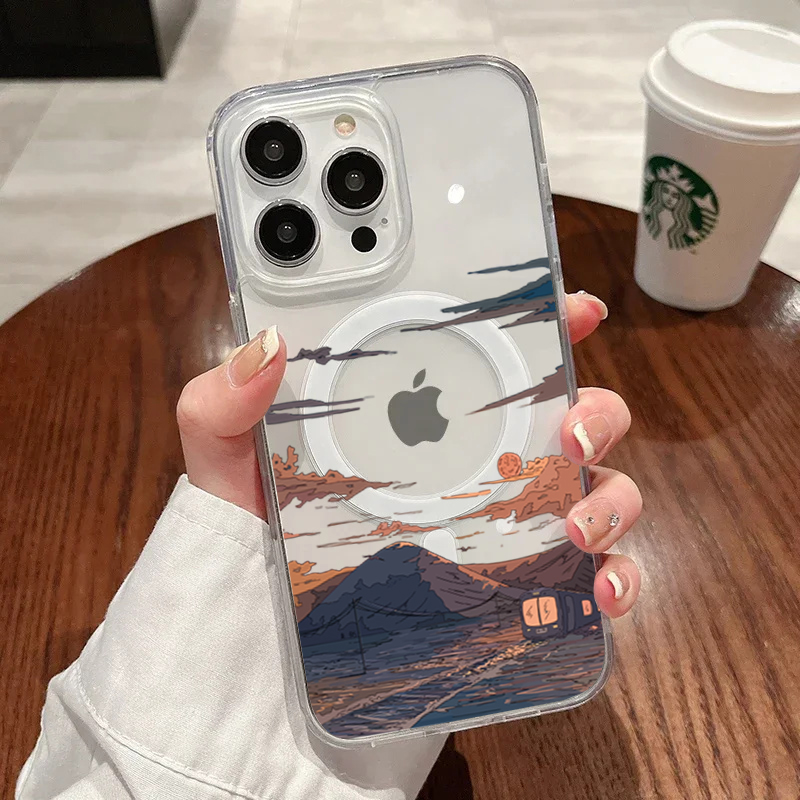 Phone Cases Mous - جراب هاتف عصري بنمط غروب الشمس