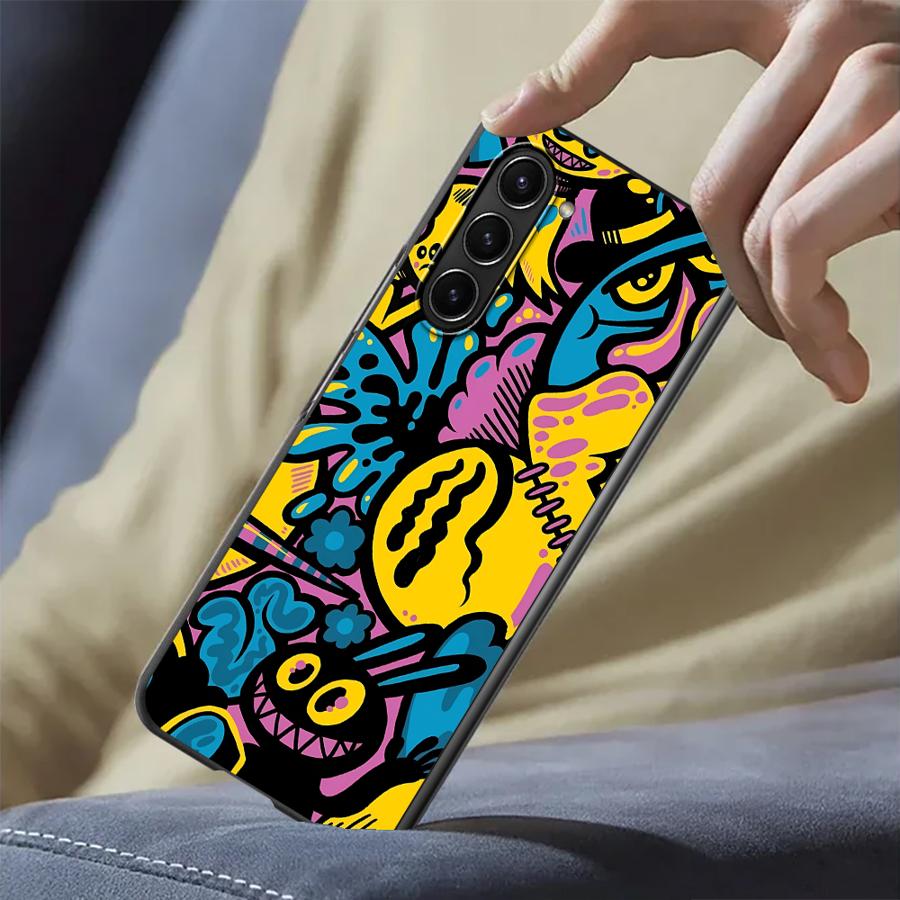Phone Cases Z Fold 5 - حافظة بتصميم جرافيتي كرتونية لهاتف سامسونج