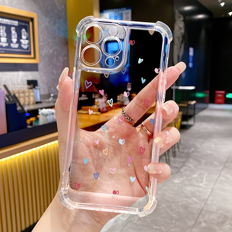 Phone Cases Transparent - غطاء هاتف شفاف بزوايا ملونة على