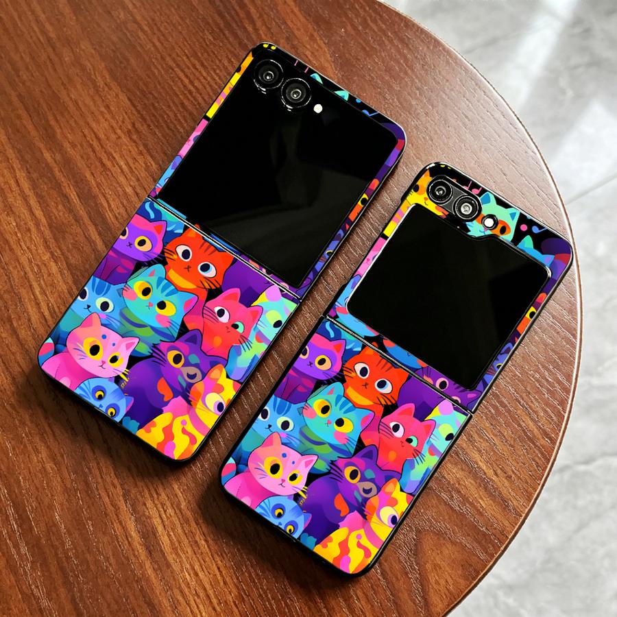 Phone Cases Z Fold 5 - غطاء هاتف كامل التغطية بتصميم قطة