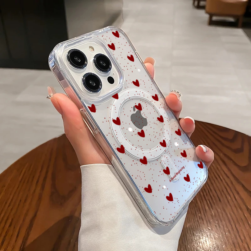 غطاء سيليكون شفاف بتصميم قلب أ - مراجعة Clear Magsafe Case وسعره