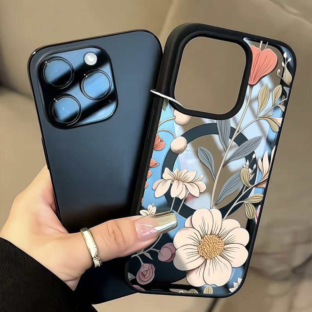 جراب هاتف شفاف بتصميم زهور وإط - مراجعة Phone Cases Transparent وسعره
