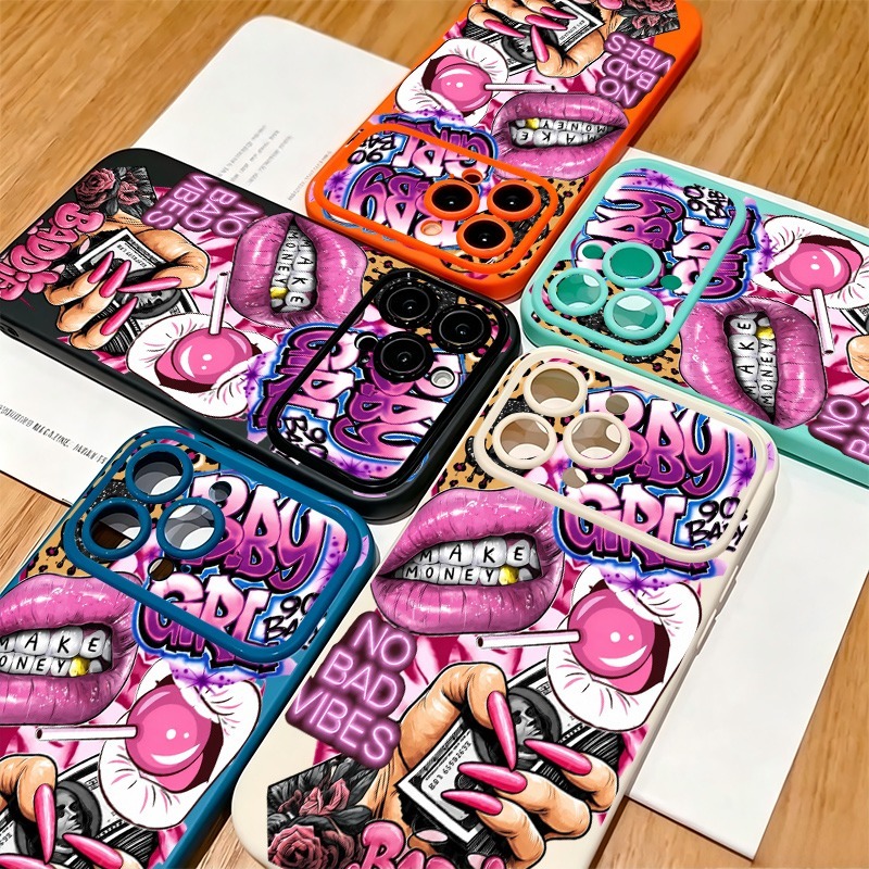 جراب هاتف بتصميم شفاه وردية وط - مراجعة Phone Cases For Iphone 16 وسعره