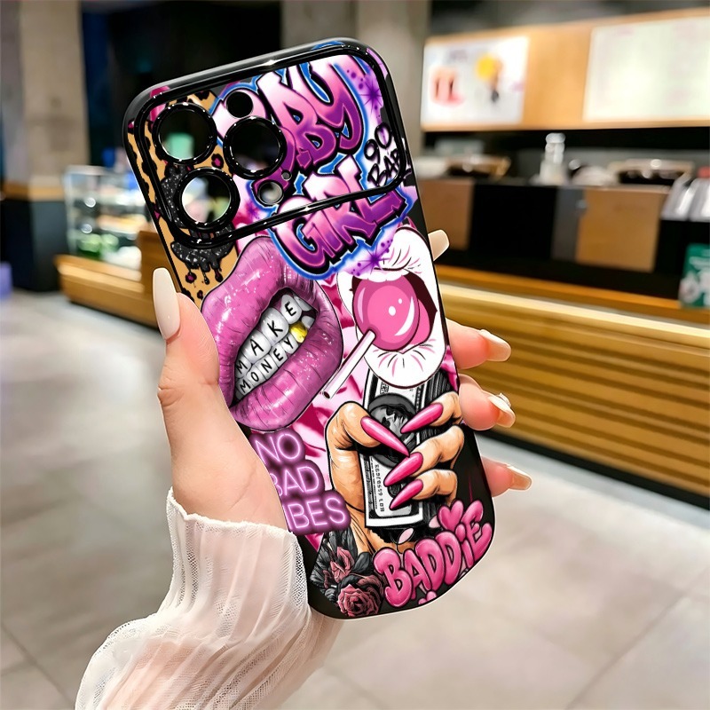 جراب هاتف بتصميم شفاه وردية وط - مراجعة Phone Cases For Iphone 16 وسعره
