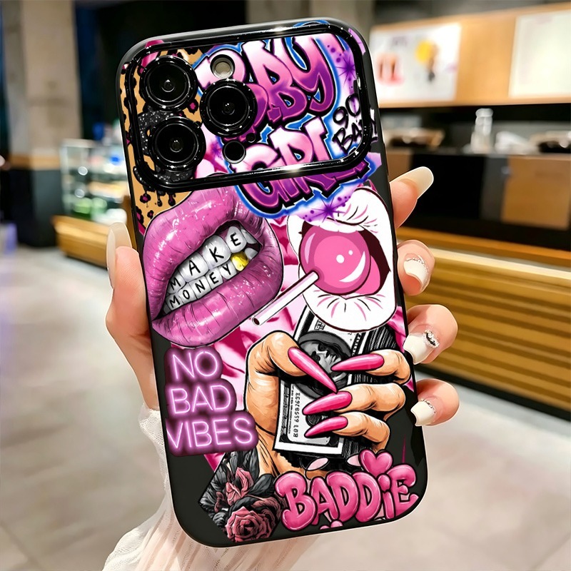 جراب هاتف بتصميم شفاه وردية وط - مراجعة Phone Cases For Iphone 16 وسعره