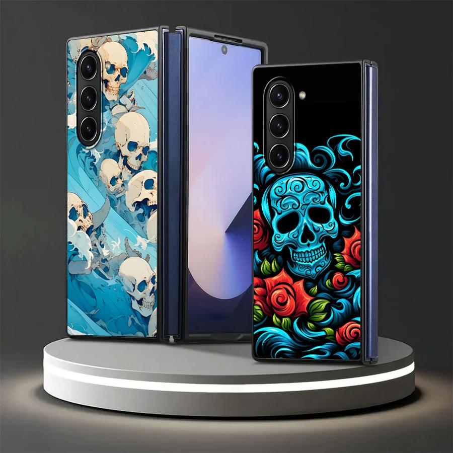 حافظة فنية على شكل جمجمة لهاتف - مراجعة Phone Cases Z Fold 5 وسعره