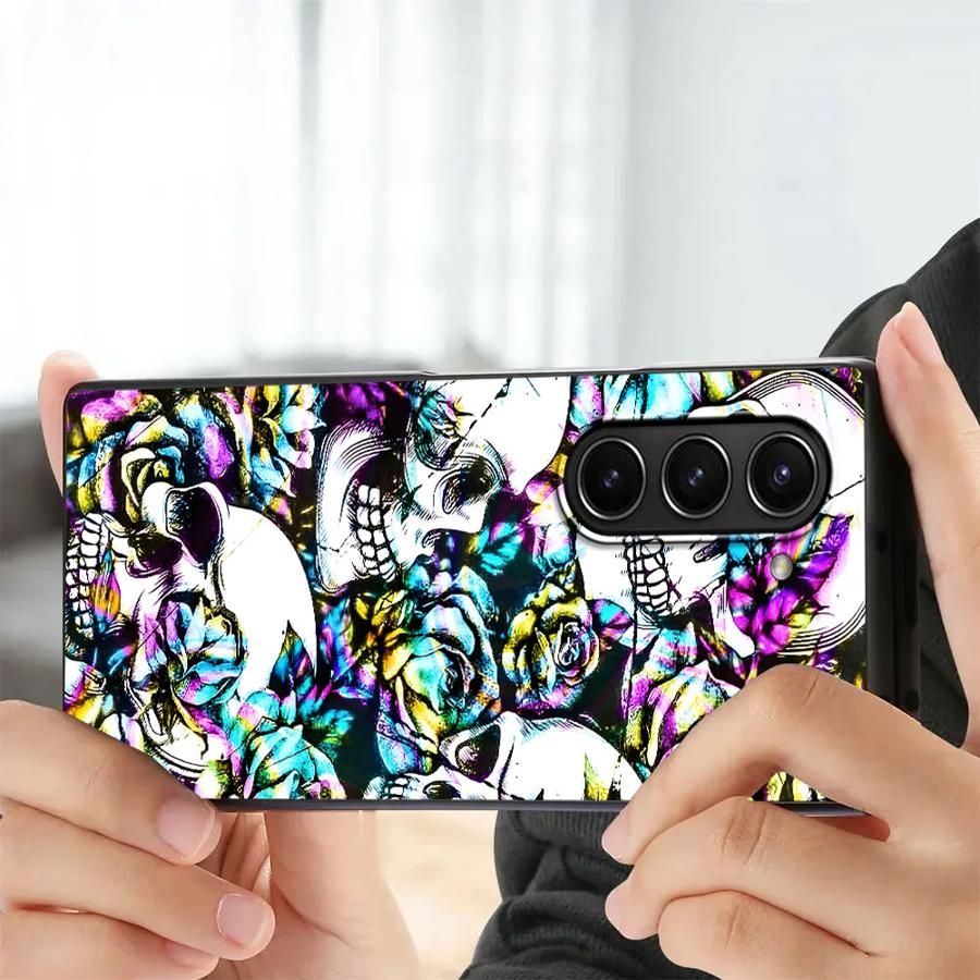 حافظة فنية على شكل جمجمة لهاتف - مراجعة Phone Cases Z Fold 5 وسعره